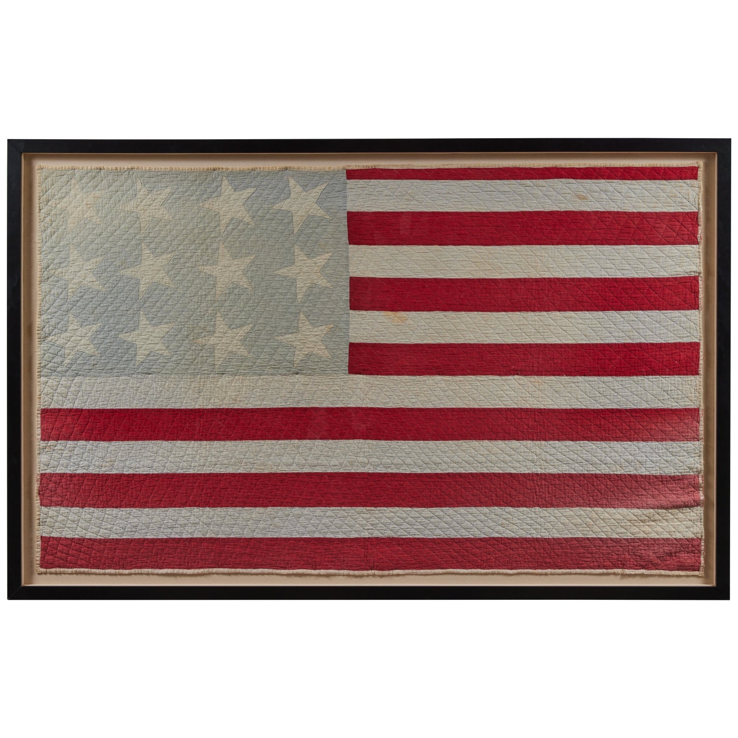 Abstract Red Blue Folk Art Americana Flag Can Tapestry Quilt Ross Palmer Beecher