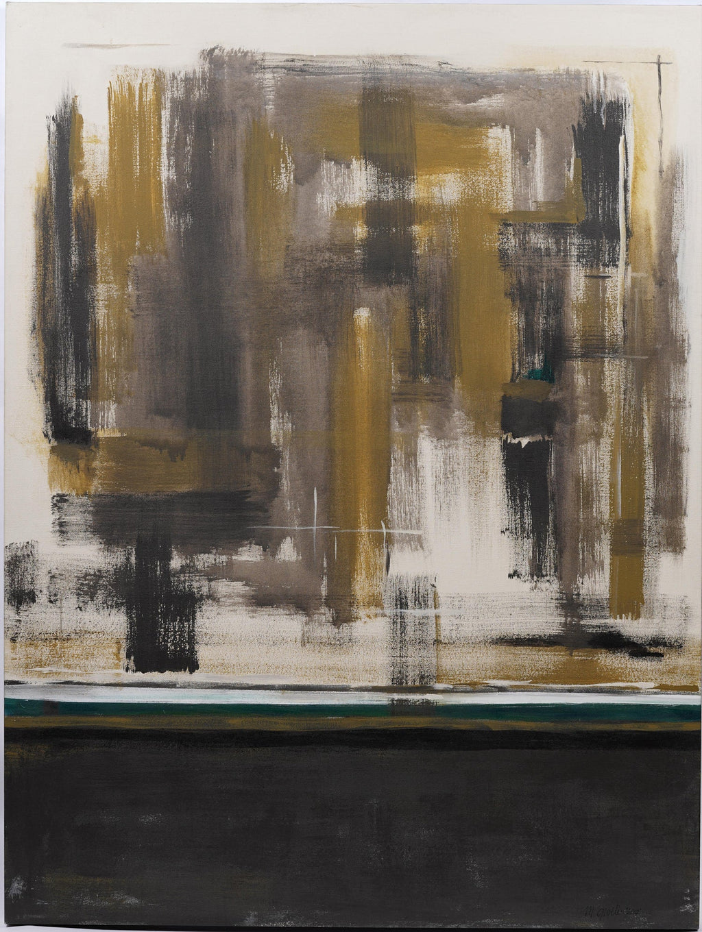 Large Rigoberto Mena Contemporary Cuban Abstract Expressionist Oil Painting