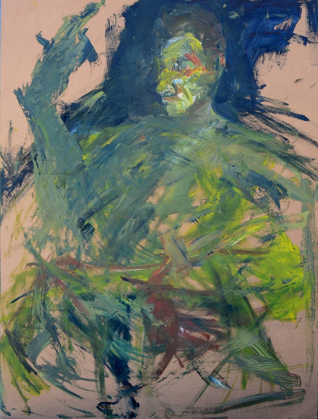 Spanish Catalan Modernist Oil Painting Drummer Boy Figurative Abstraction
