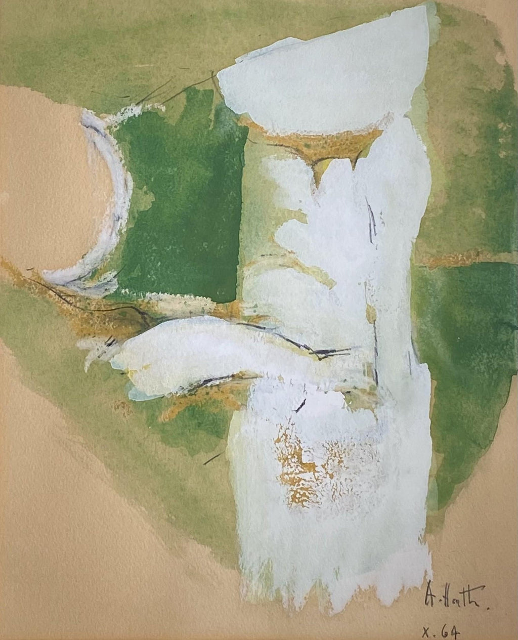 Large American Mod 1990s Mixed Media "LuLu" Carrie McGee