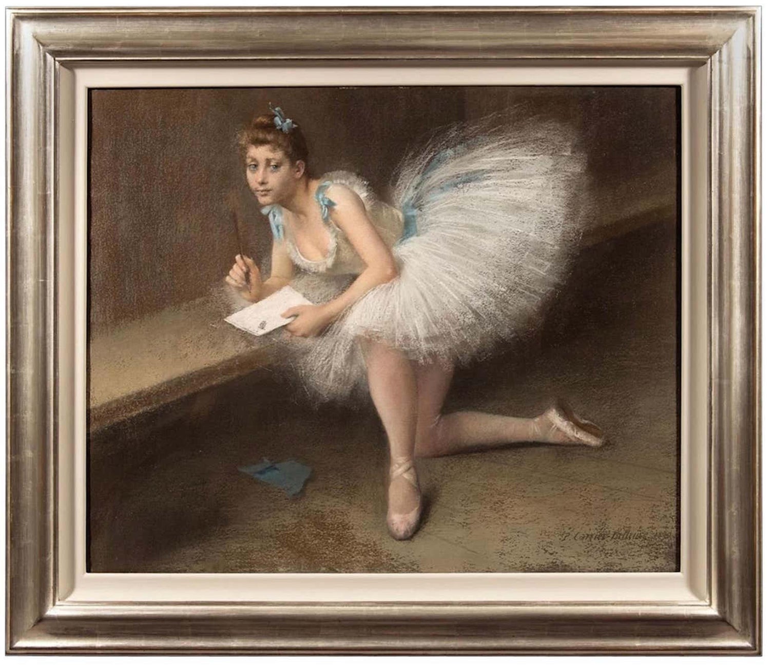 Post Impressionist Ballet Dancer Oil Painting Louis Kronberg French Ballerina