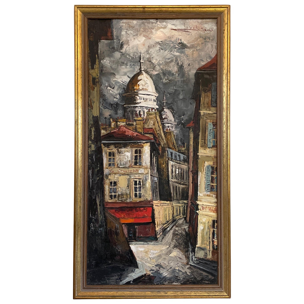 French Modernist Large Paris Street Oil Painting Expressionist Henry D'anty