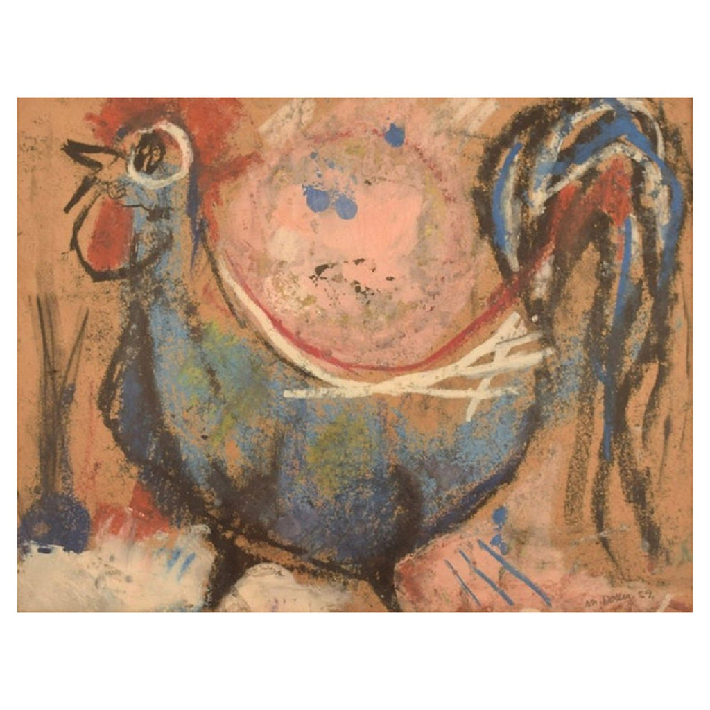 Modern Israeli Lithograph Reuven Rubin Views Of Israel Judaica Crowing Rooster