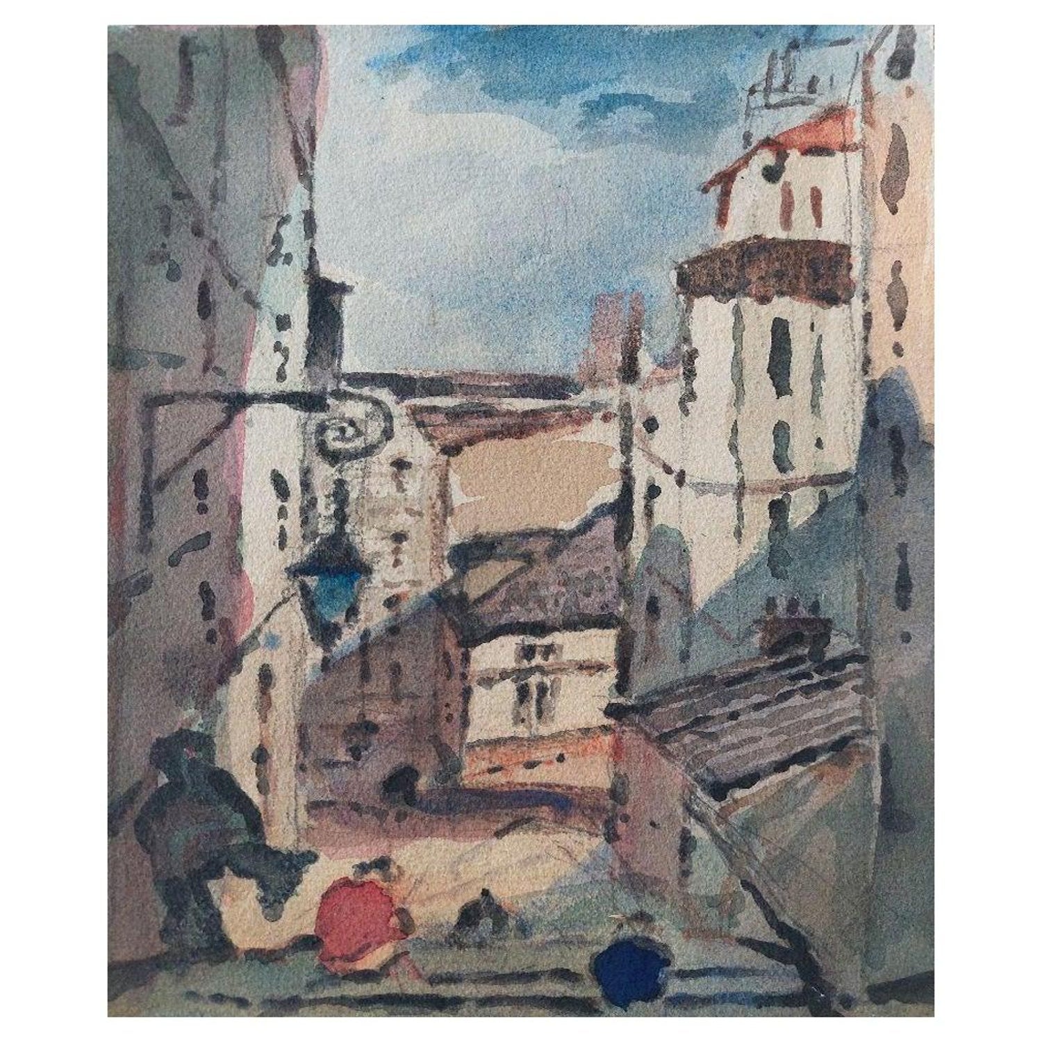 Rocamadour, Modernist Abstract Architectural Village Landscape