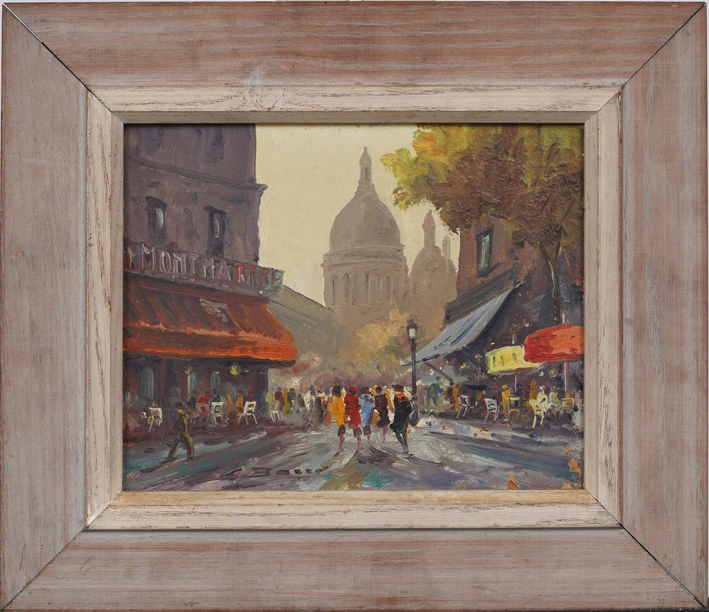 Quai De La Tournelle, Paris Street Scene Oil Painting, American Deaf Modernist