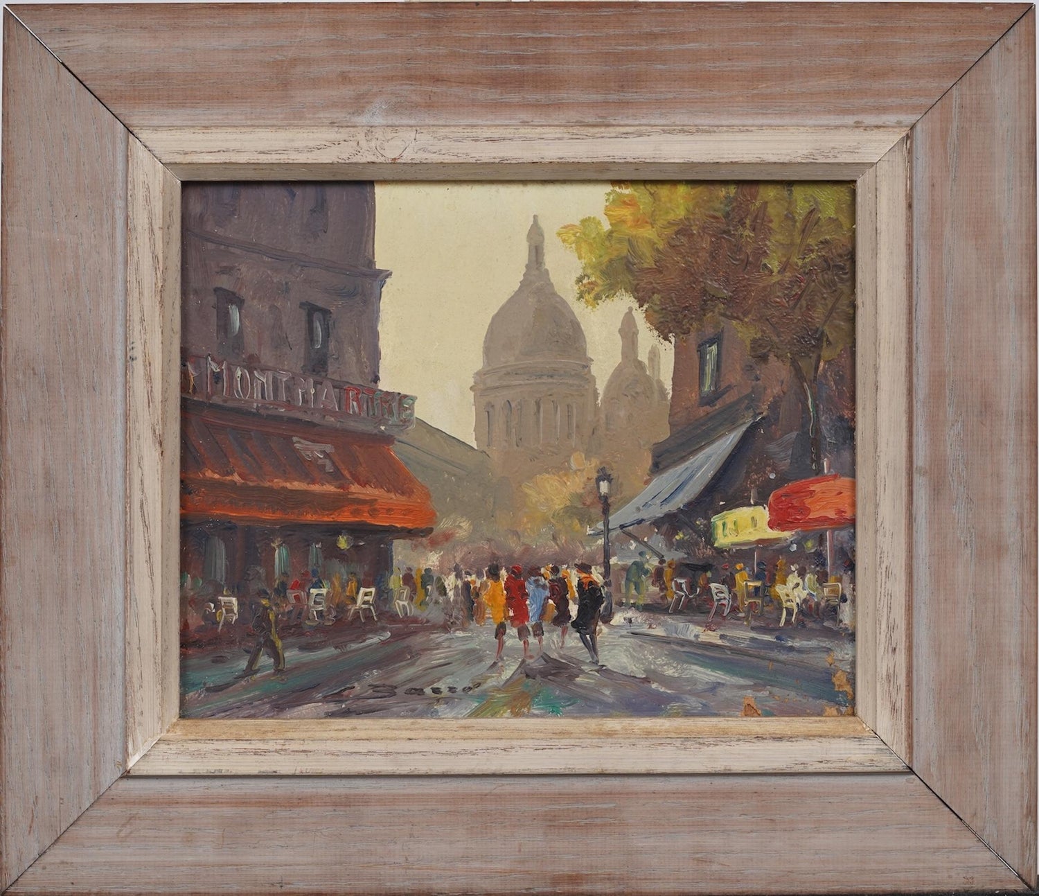 Quai De La Tournelle, Paris Street Scene Oil Painting, American Deaf Modernist