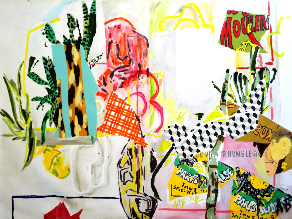 Outsider Ryan Humphrey Street Art Collage, Large Painting Jackson Pollock Photo