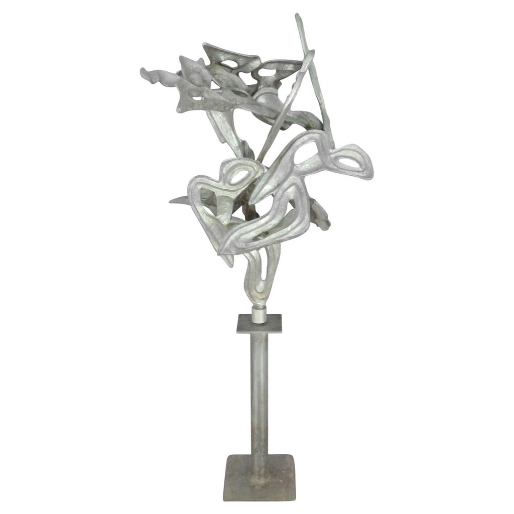 David Kimball Anderson Large Abstract Zen Steel Modernist Sculpture Flower Vase
