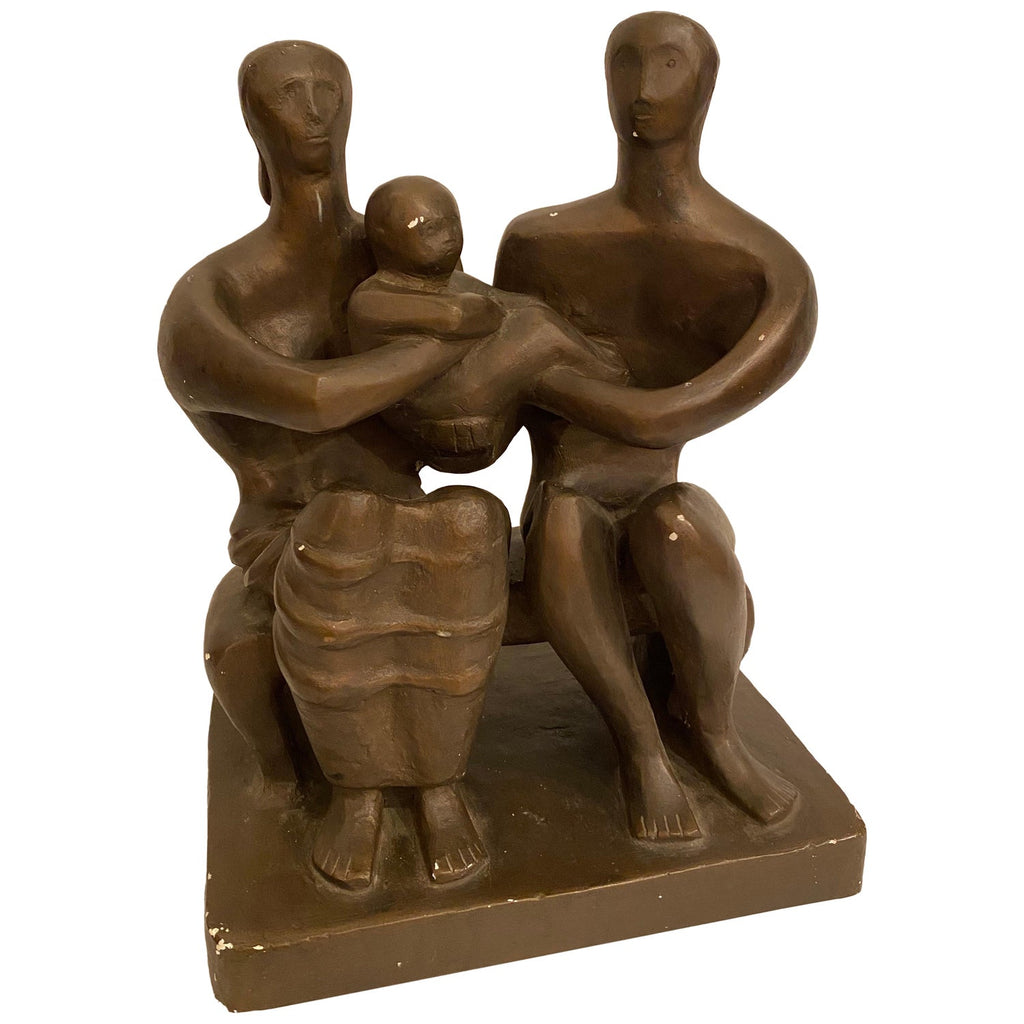 In the style of Henry Moore, Mother and Child in Rocking Chair
