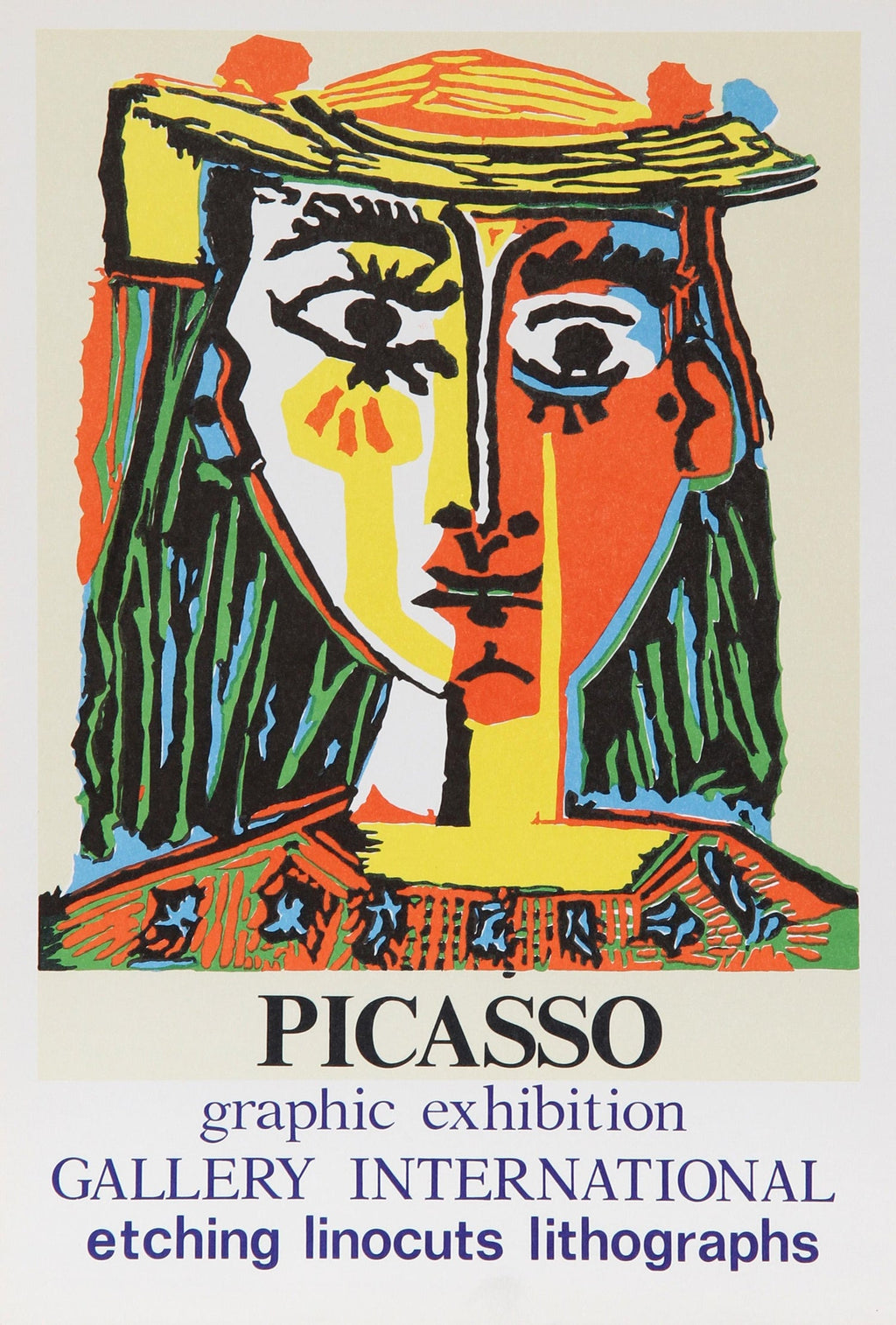 Vintage 1960s Pablo Picasso Photo Silkscreen Serigraph Pop Art