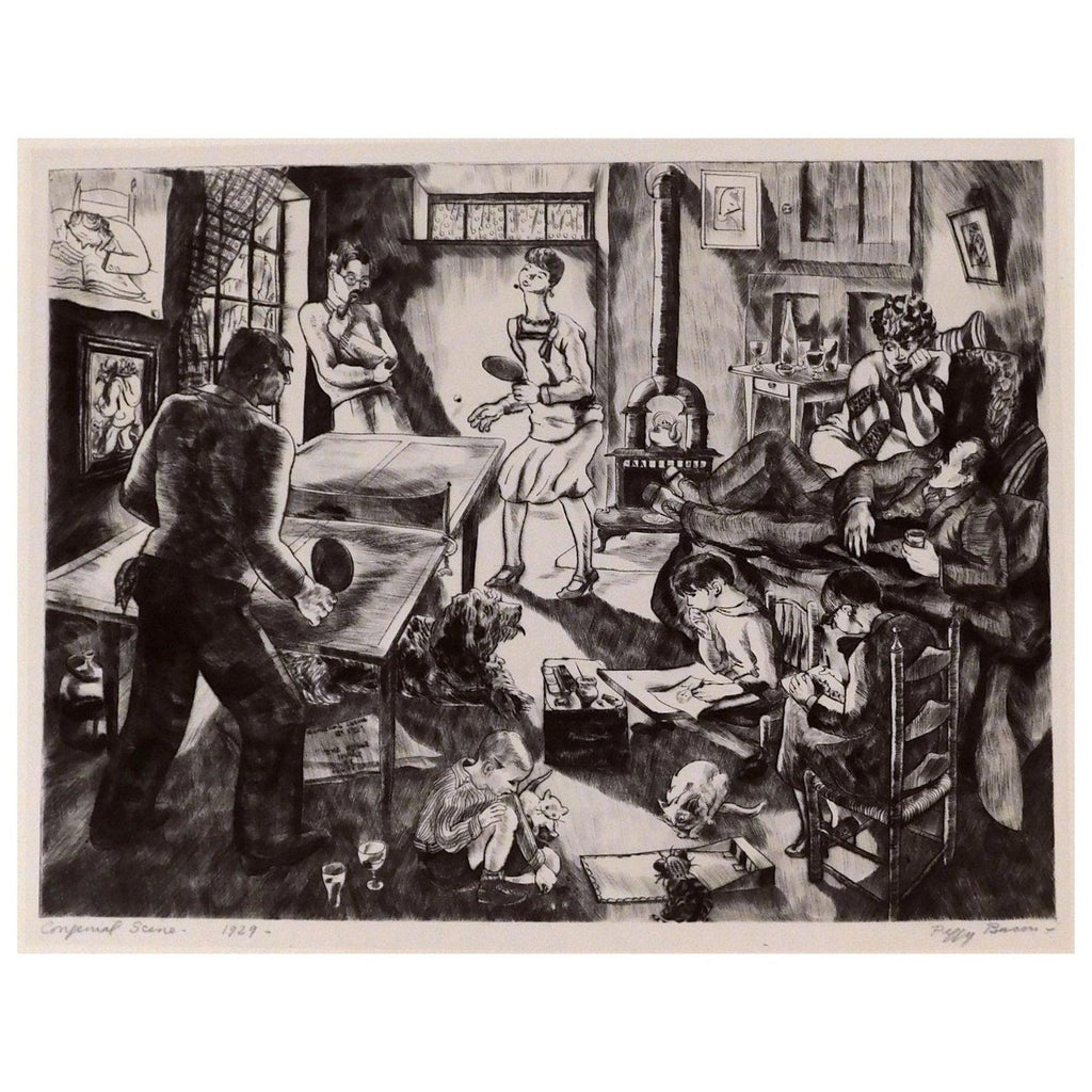 New York Social Realist Etching Cease To Do Evil Learn To Do Well WPA Artist NYC