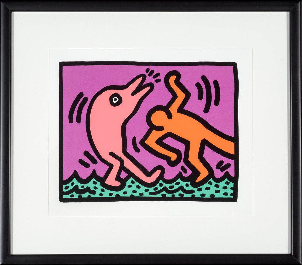 New Years 1988, Keith Haring Pop Art Nude Color Silkscreen Print Invitation