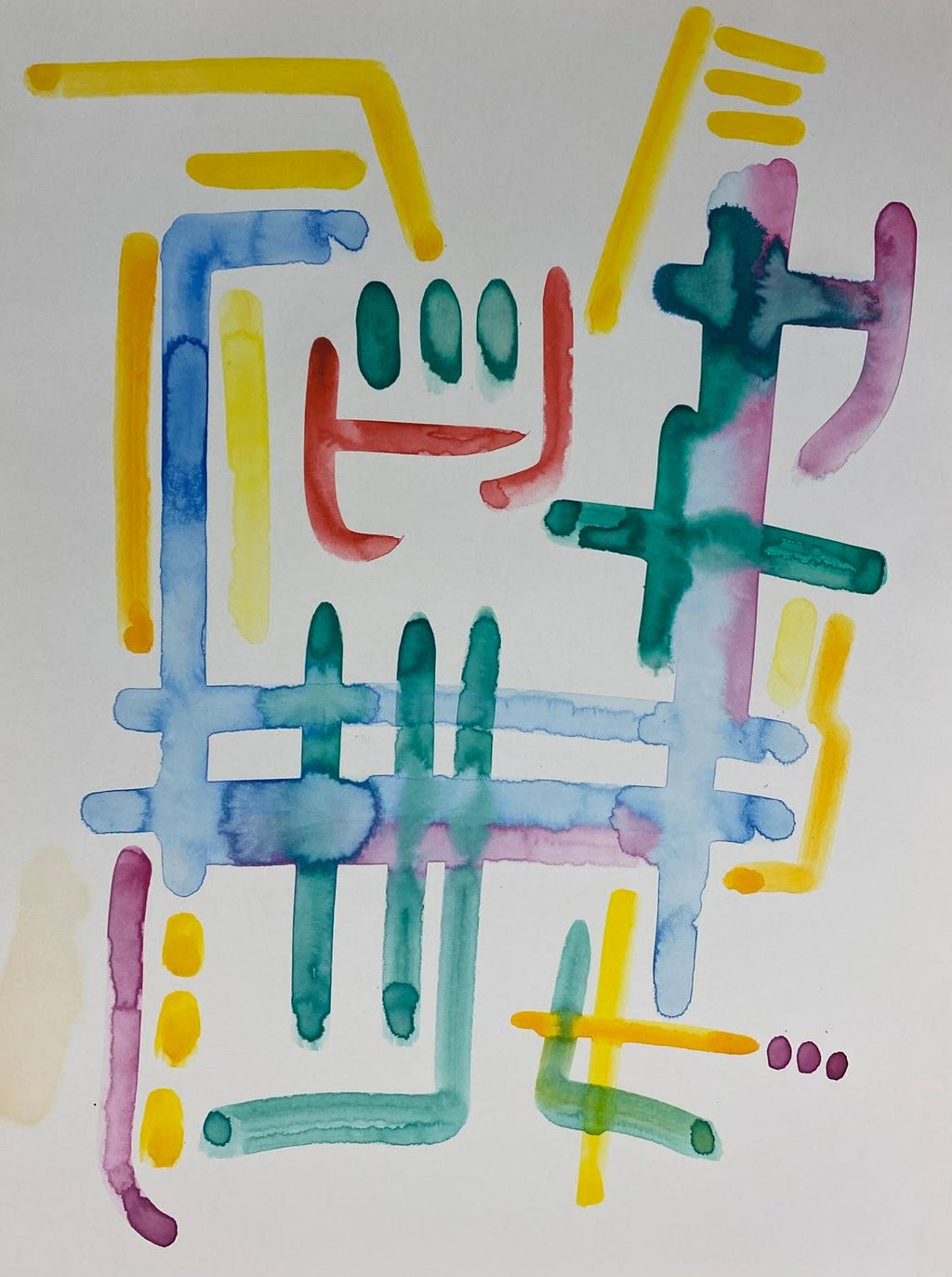 Abstract Pastel Crayon Drawing Color Abstract, Seasonal Letter John Von Wicht