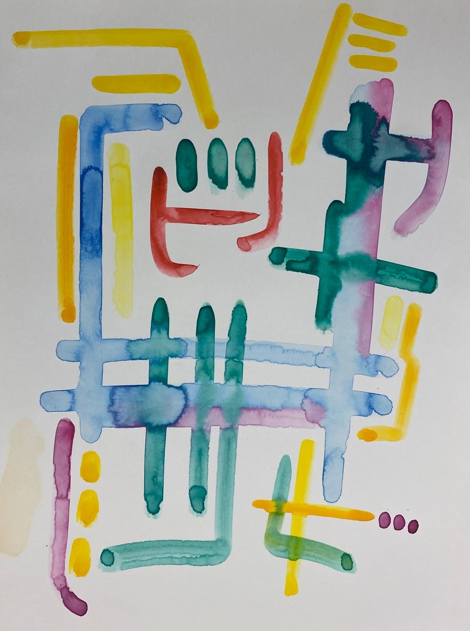 Abstract Pastel Crayon Drawing Color Abstract, Seasonal Letter John Von Wicht