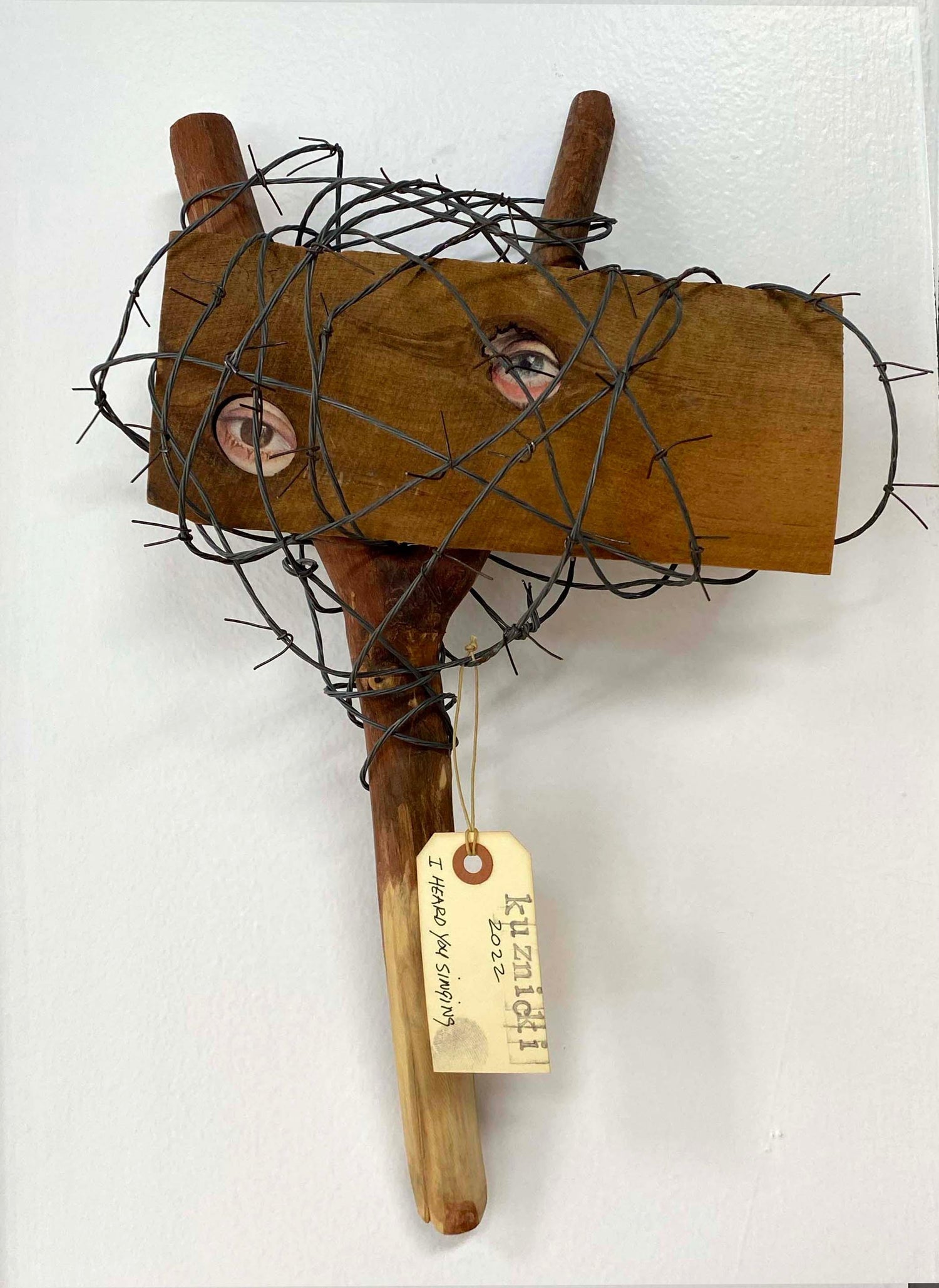 Mixed Media Contemporary 'Self Portrait from my Heart' Sculptured Painting