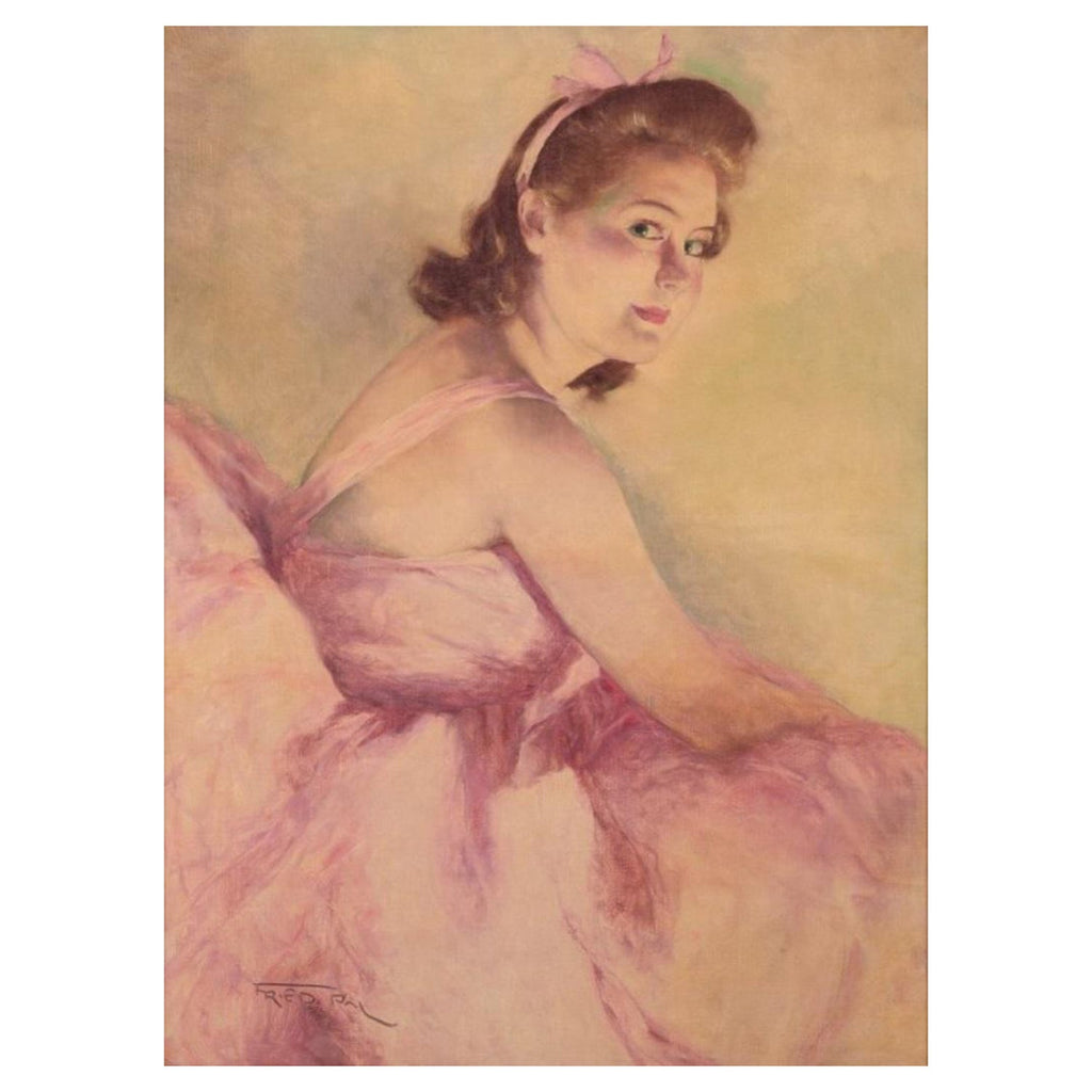 Post Impressionist Ballet Dancer Oil Painting Louis Kronberg French Ballerina