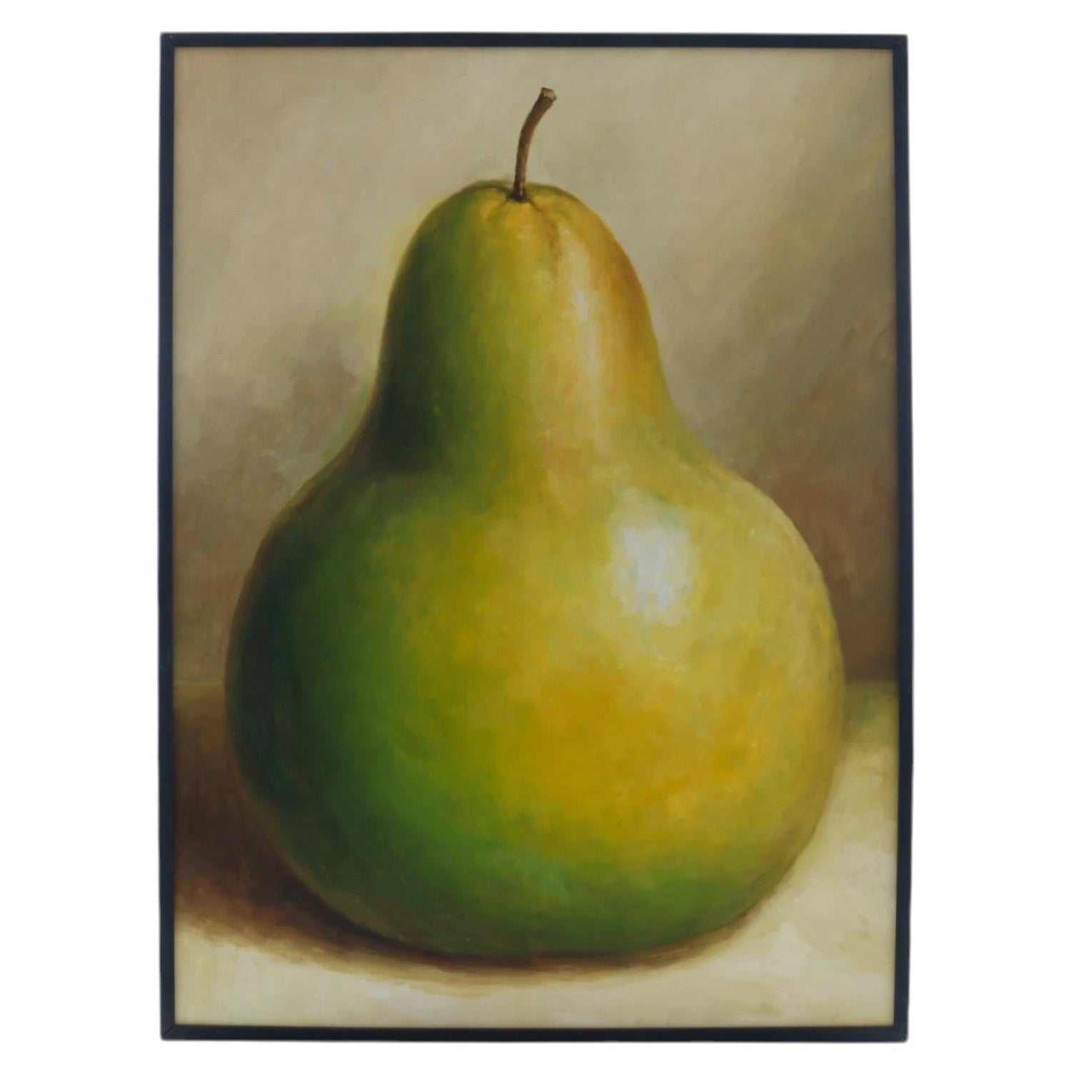 Large Pop Art Oil Painting "Pear" Modernist Colorful Composition Suzanne Mears