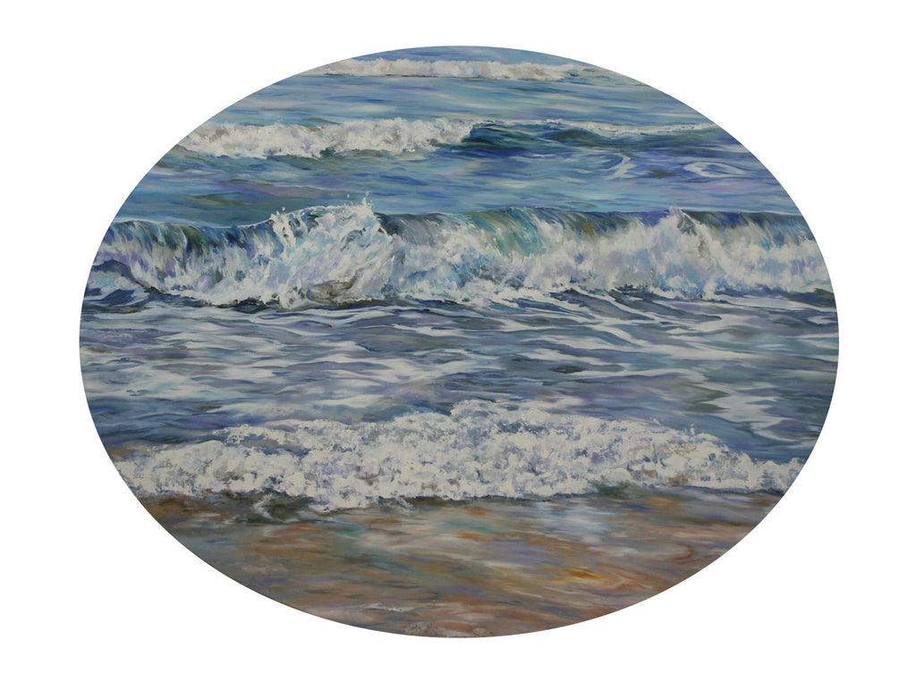 ST BARTH Hyper Realist Beach Scene Rocks and Waves Fabio Aguzzi Oil Painting