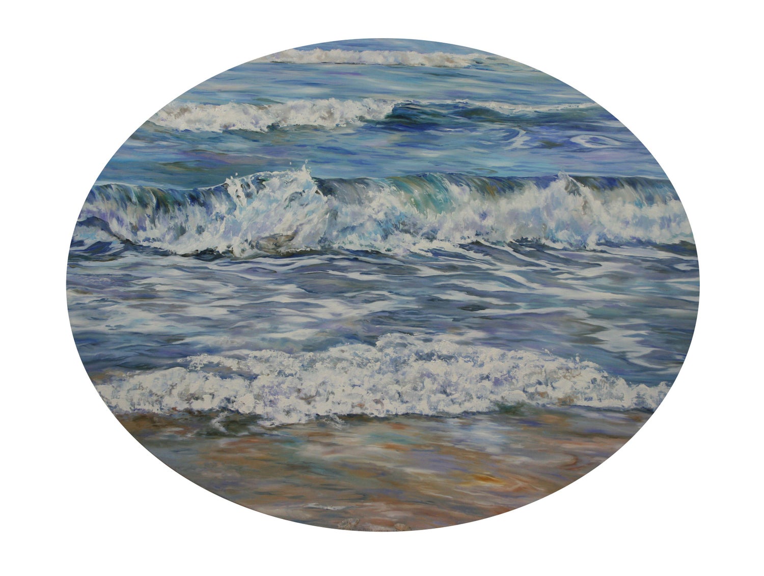 ST BARTH Hyper Realist Beach Scene Rocks and Waves Fabio Aguzzi Oil Painting