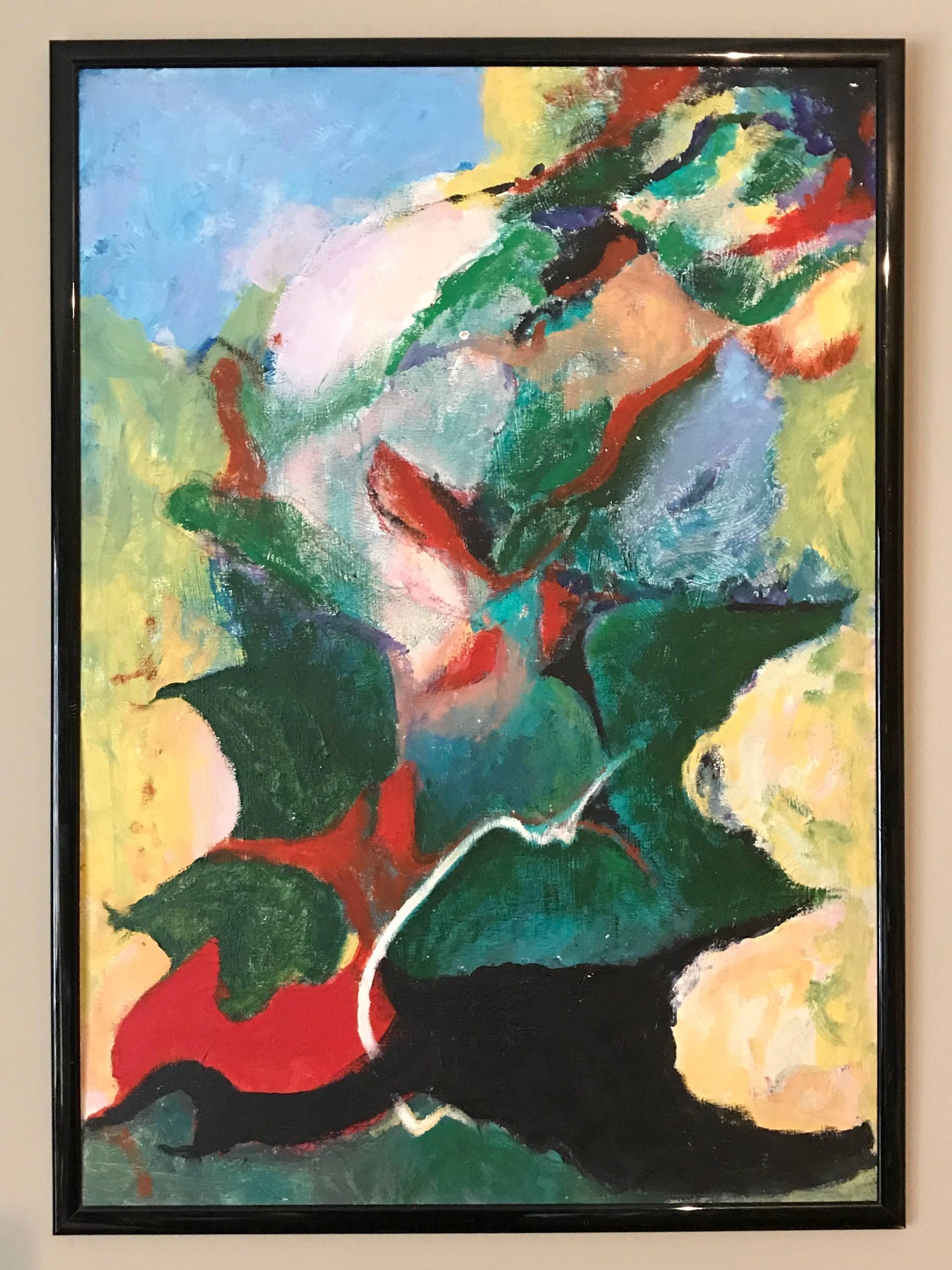 Monumental Texas Modernist Abstract Expressionist Color Field Acrylic Painting