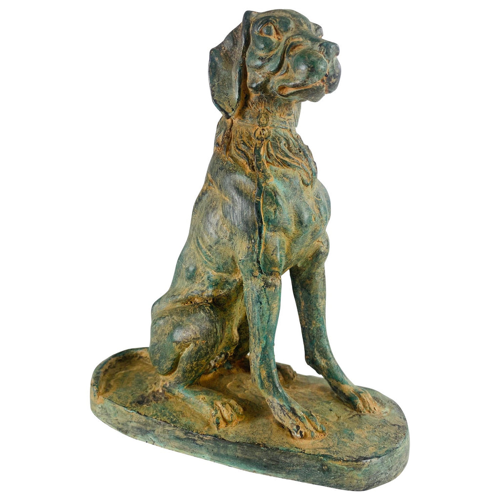 Polish Modernist PUPPY DOG Bronze Expressionist Art Sculpture
