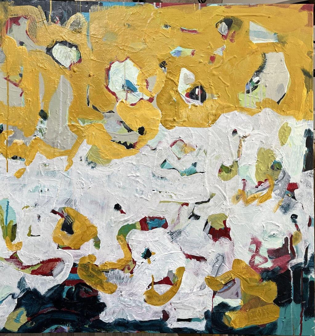 A Glazing Medley, Abstract Expressionist Oil on Canvas Painting