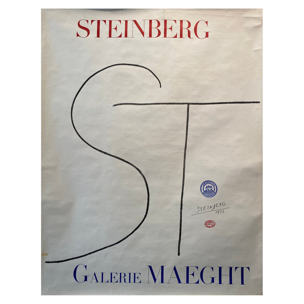 Vintage Poster Saul Steinberg Galerie Maeght Paris France
