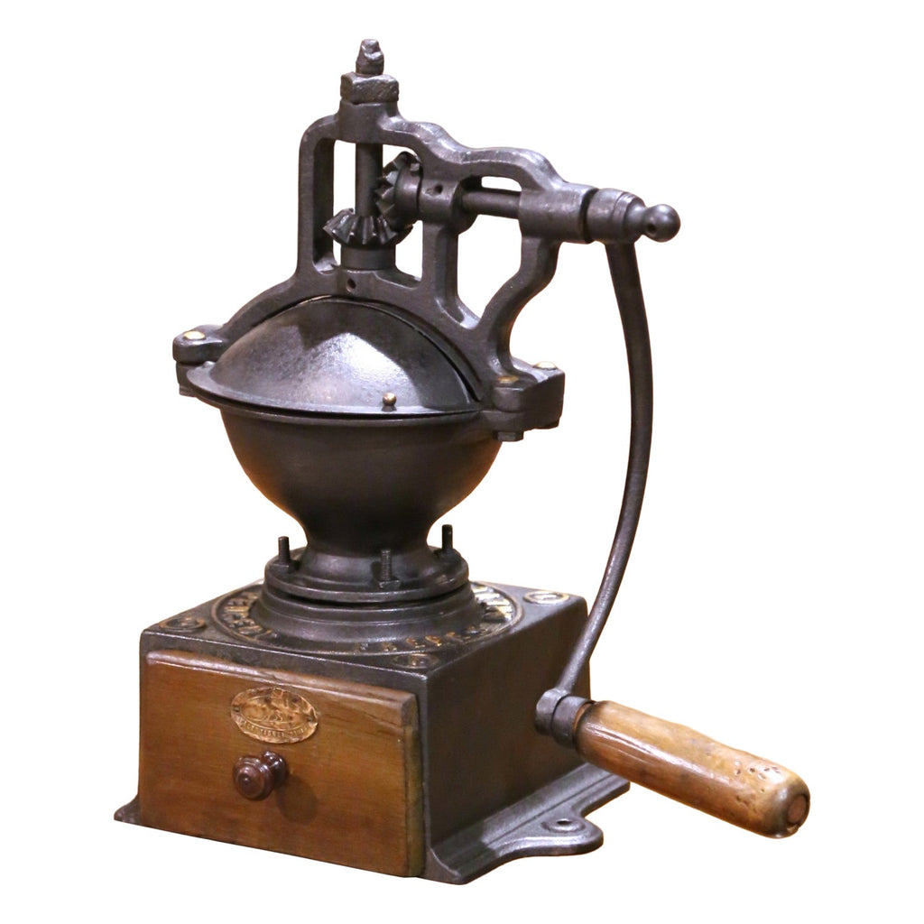 Antique, 19th C. Peugeot Frères Brevetés French Coffee Grinder Table Sculpture