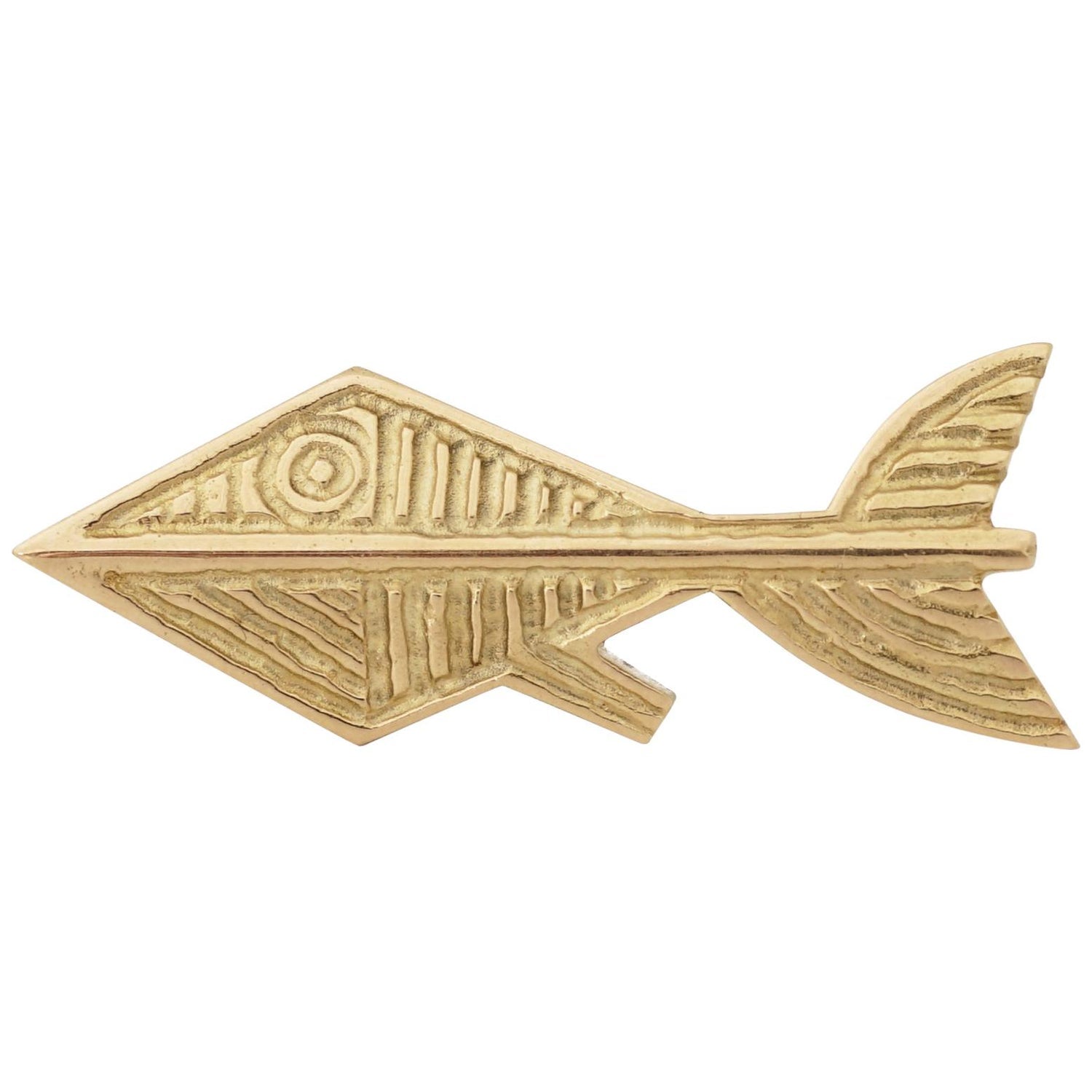 Rare 18 Karat Gold Enamel Georges Braque Sculpture Brooch