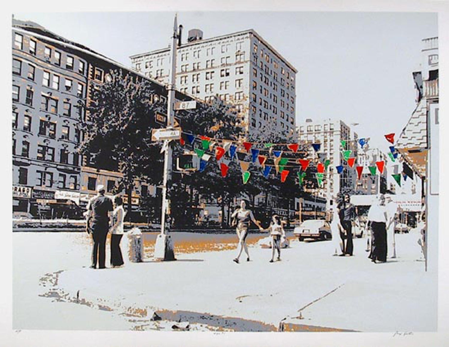 Graffiti Art Photograph Silkscreen Print Park New York City 1970s Pop Art