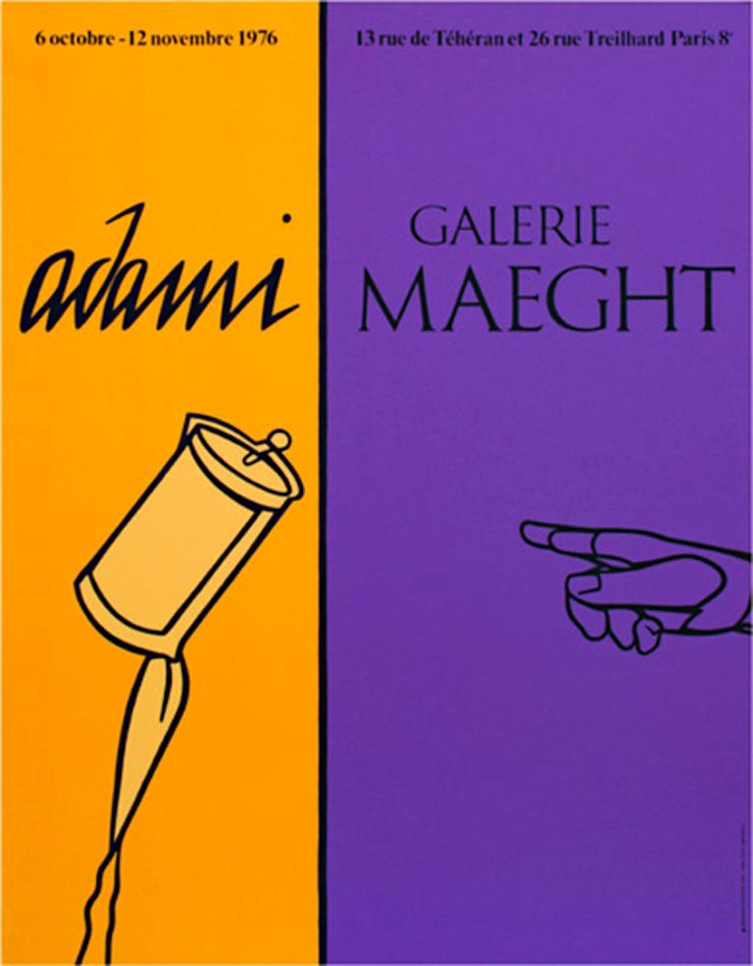 Italian Post Modern Pop Art Lithograph Vintage Poster Memphis Galerie Maeght
