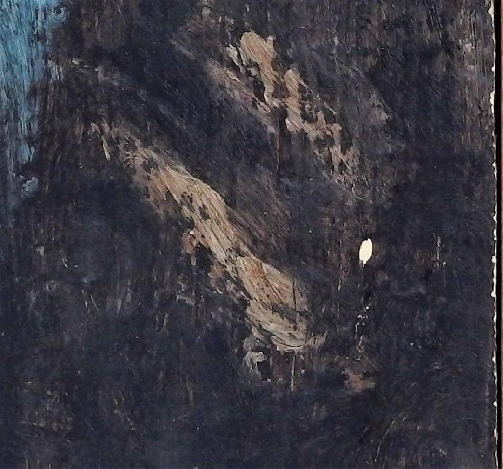 The Prophet, Modernist Judaica Oil Painting Biblical Jewish Rabbi at Prayer