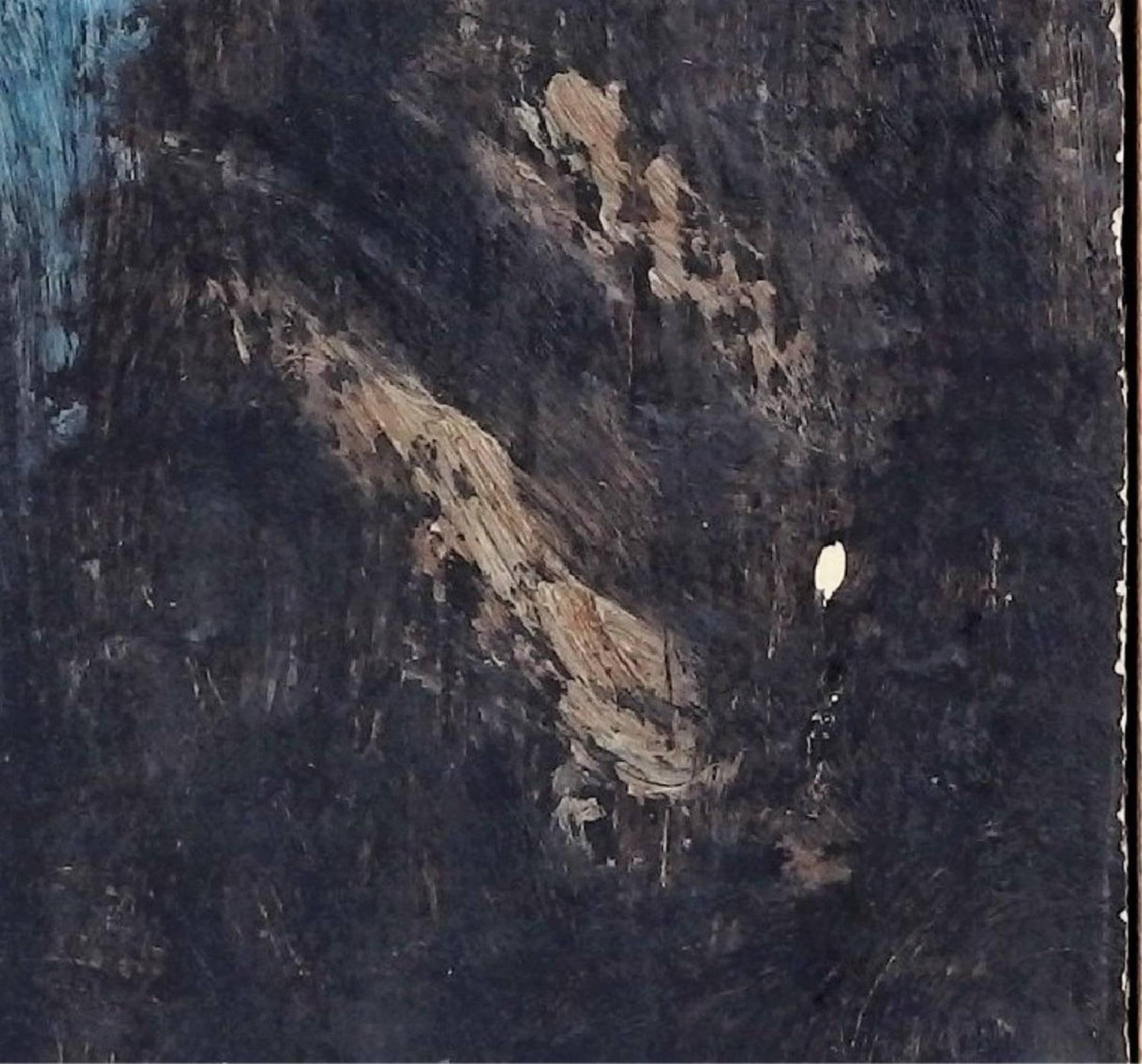 The Prophet, Modernist Judaica Oil Painting Biblical Jewish Rabbi at Prayer