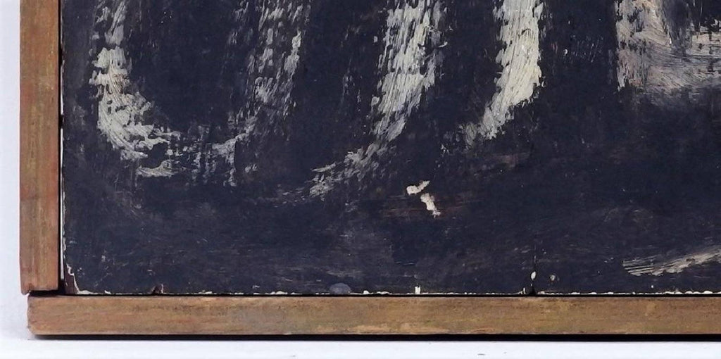 The Prophet, Modernist Judaica Oil Painting Biblical Jewish Rabbi at Prayer