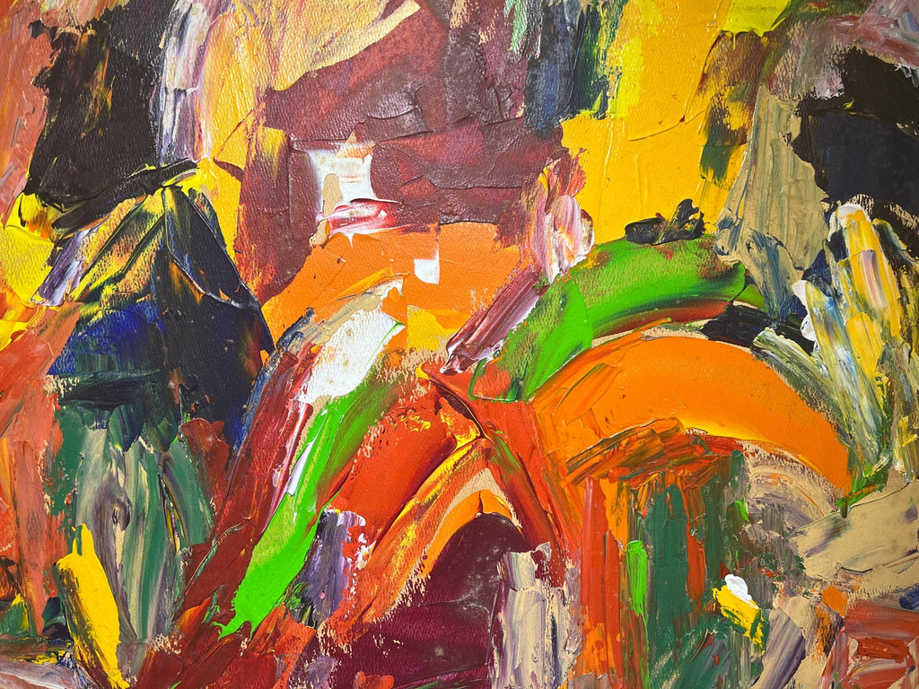 Mod Abstract Expressionist Modernist Edward Avedisian Color Field Art Gouache