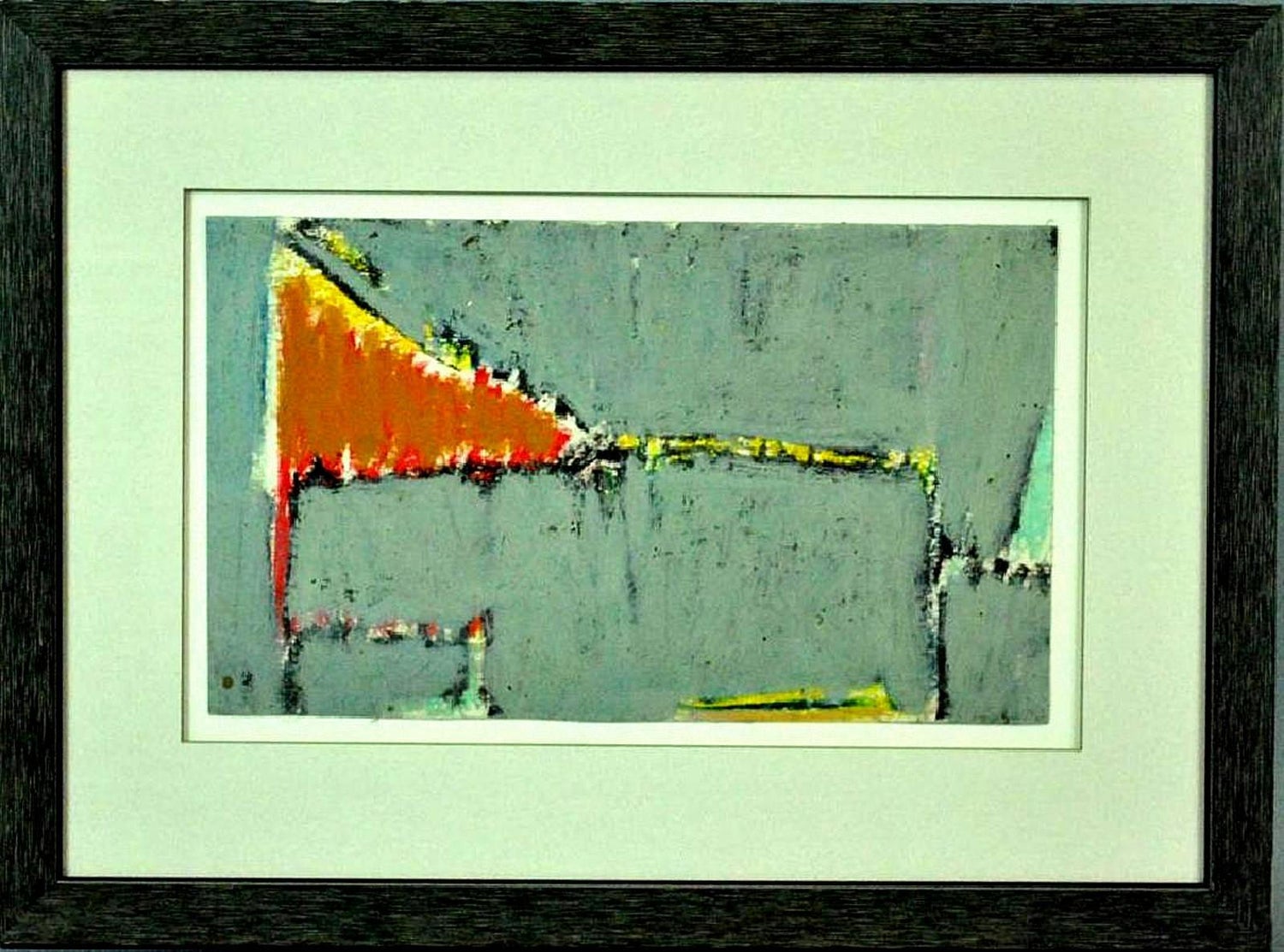 Bold German American Abstract Expressionist Color Field Oil Painting Carl Holty
