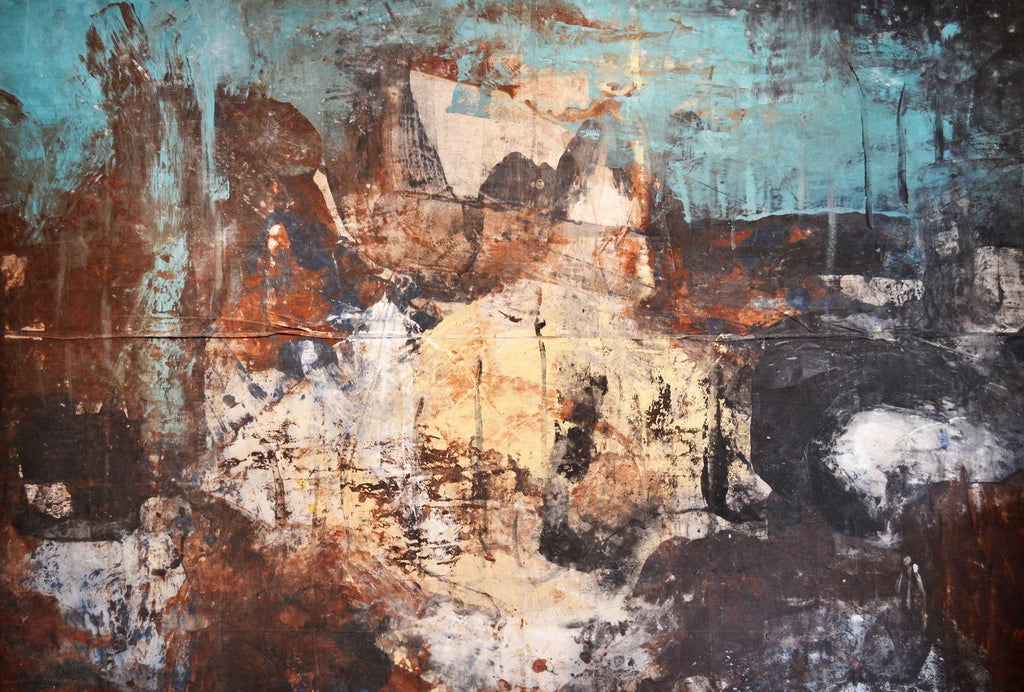Abstract Wood Collage Assemblage Oil Painting Rafael Mahdavi Art Brut Kouros NYC