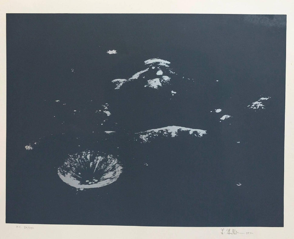 Lunar Landscape Abstract Signed Numbered Screenprint Yellow