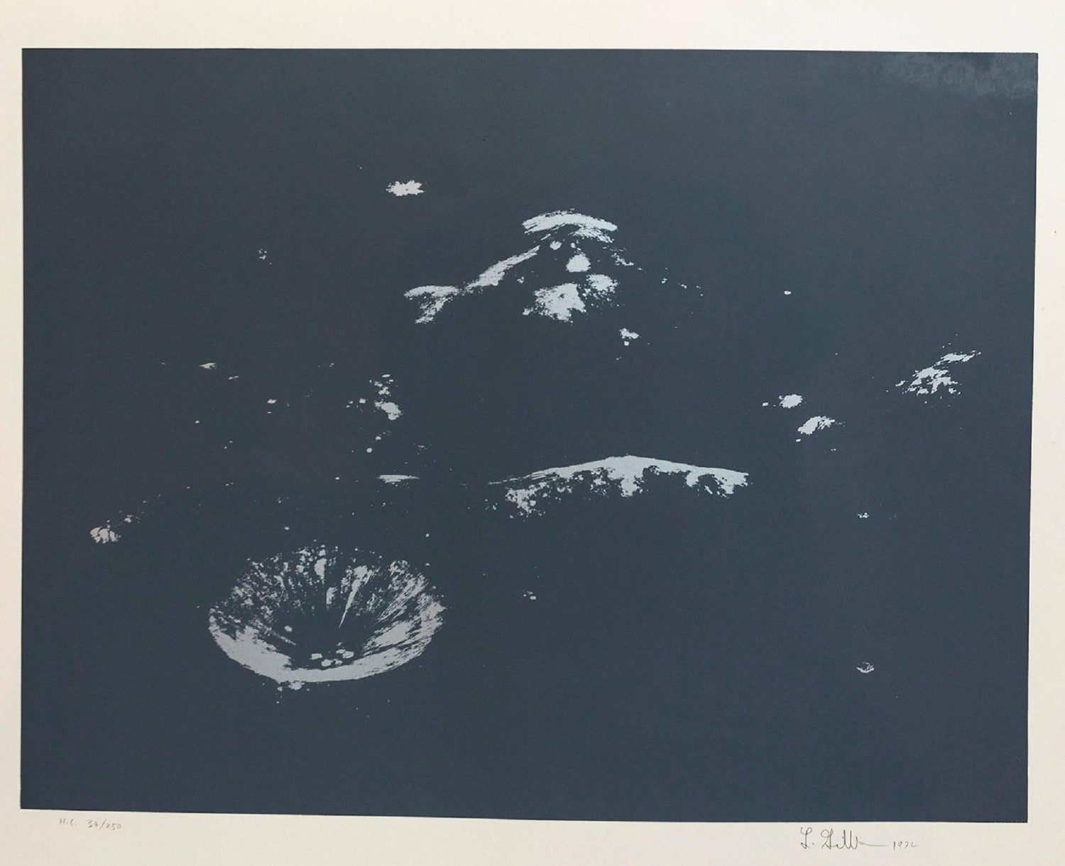 Lunar Landscape Abstract Signed Numbered Screenprint Yellow