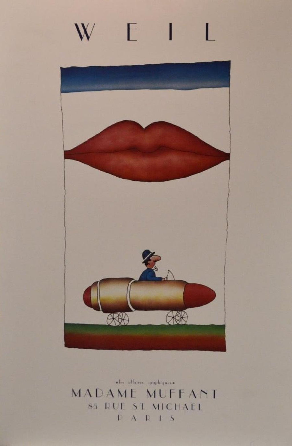 Vintage Galerie Alexandre Iolas Ballads Poster William Copley CPLY Mourlot Litho