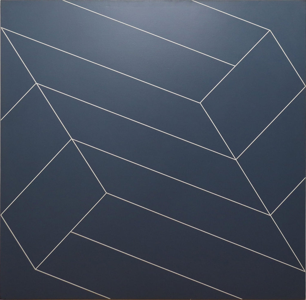 Stop Flats Night Stops Abstract Geometric Modernist Oil Painting W.C. Richardson