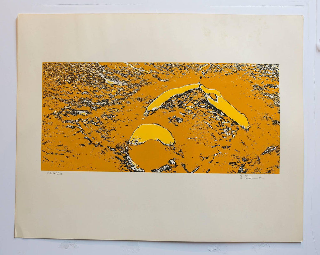 Lunar Landscape Abstract Signed Numbered Screenprint Yellow