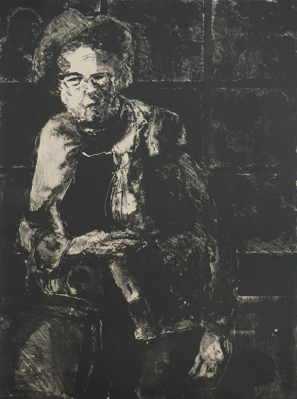 Large Format American Pop Art Portrait Aquatint Etching Walter George Segal 1987