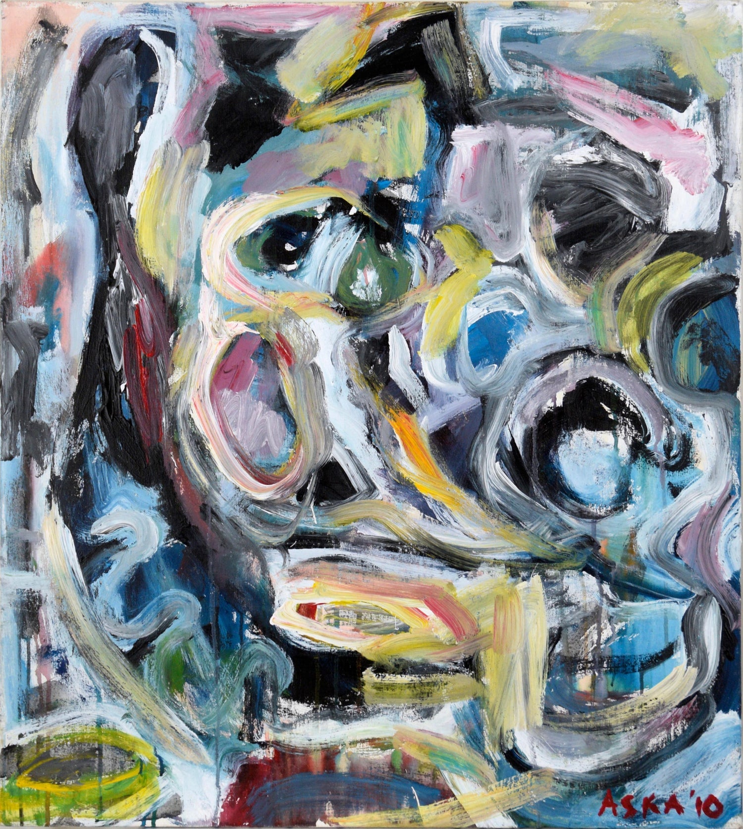 Matthias Alfen German Sculptor Modern Expressionist Painting Psychogram