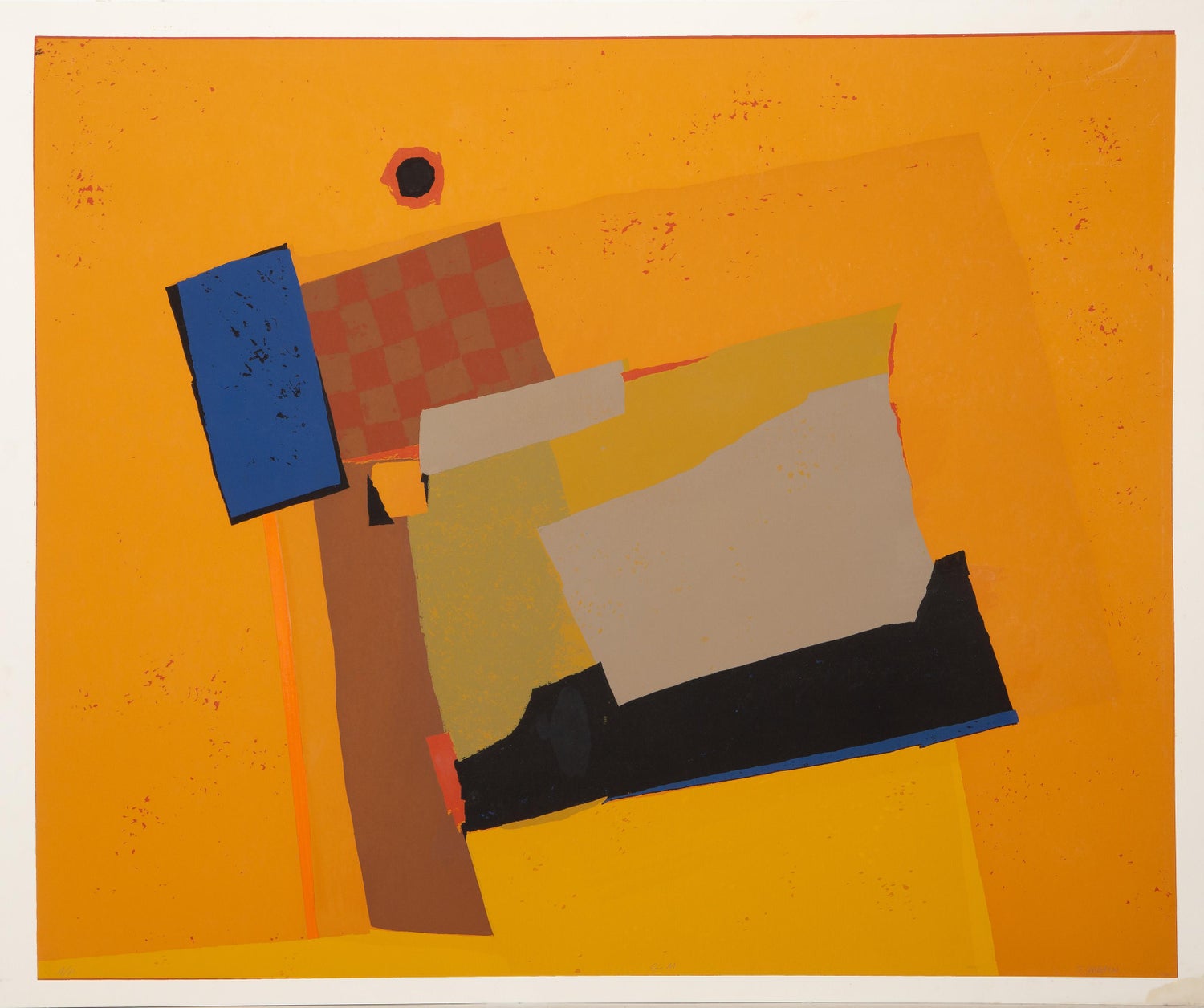 Abstract Minimalist Color Silkscreen Print Richard Smith On The Bowery Pop Art