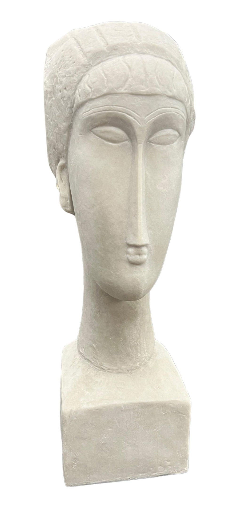 Large Bronze Sculpture Woman Head, After Modigliani, Ruth Bloch Israeli Artist