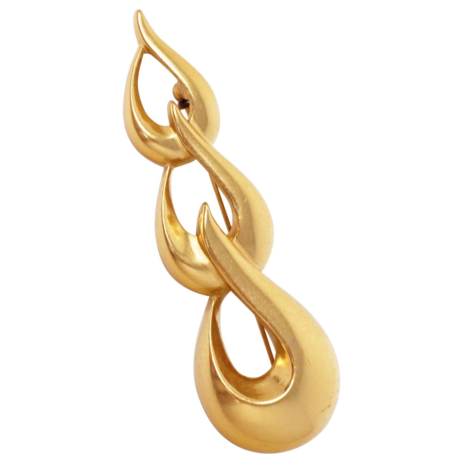 Rare 18 Karat Gold Enamel Georges Braque Sculpture Brooch