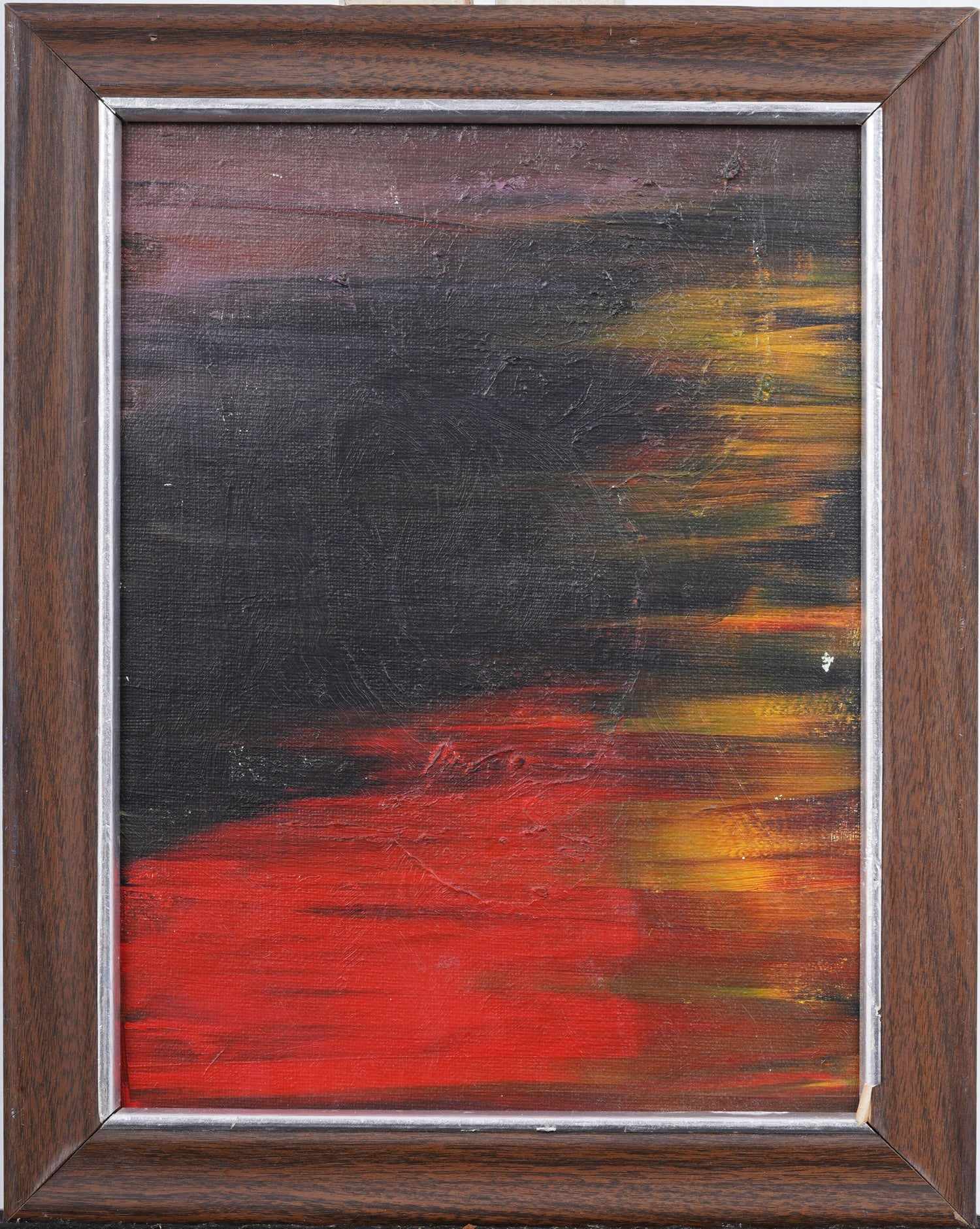 Abstract Expressionist "Fire Dance" Oil Painting Israeli Artist