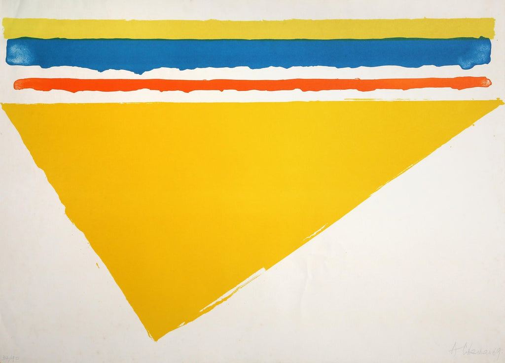 Large Modernist Alexander Liberman Contemporary Mixed Media Painting Svet III