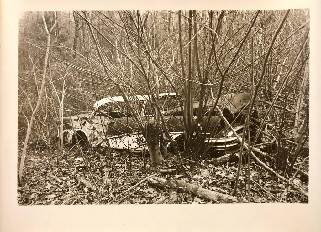 Vintage Silver Gelatin Old Car Wreck Photographer Nona Hatay